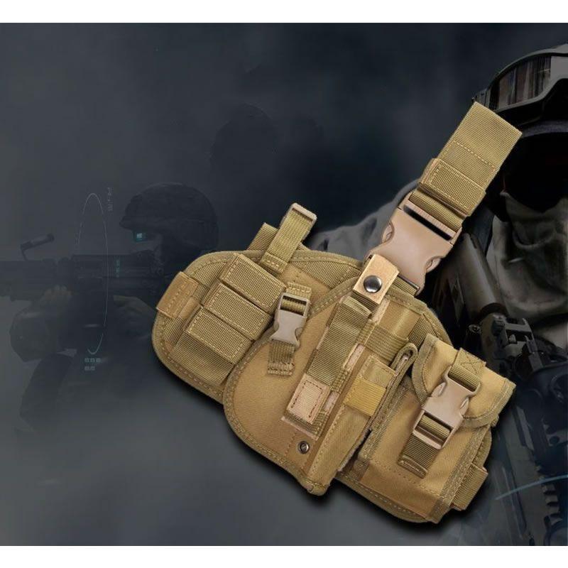 MOLLE DROPLEG PLATFORM W/ POUCHES - BLACK - NeonSales South Africa