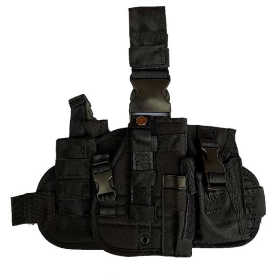 MOLLE DROPLEG PLATFORM W/ POUCHES - BLACK - NeonSales South Africa