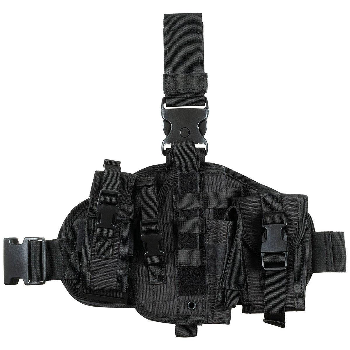 MOLLE DROPLEG PLATFORM W/ POUCHES - BLACK - NeonSales South Africa