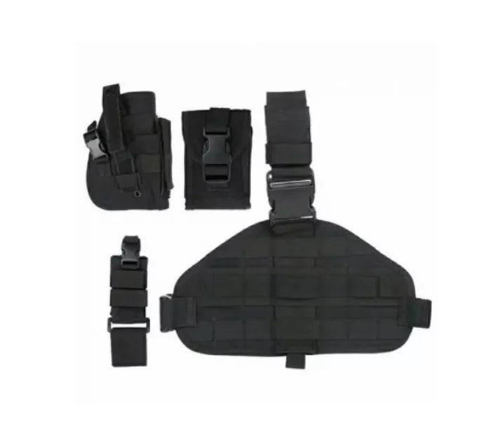 MOLLE DROPLEG PLATFORM W/ POUCHES - BLACK - NeonSales South Africa