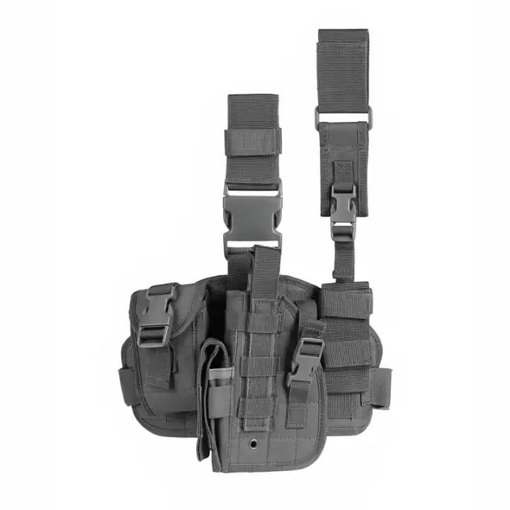 MOLLE DROPLEG PLATFORM W/ POUCHES - BLACK - NeonSales South Africa