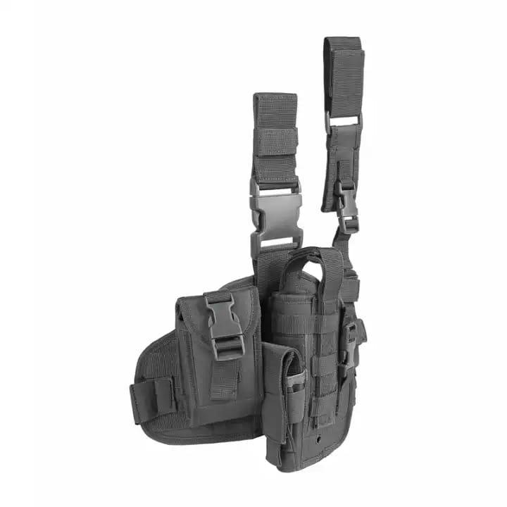 MOLLE DROPLEG PLATFORM W/ POUCHES - BLACK - NeonSales South Africa