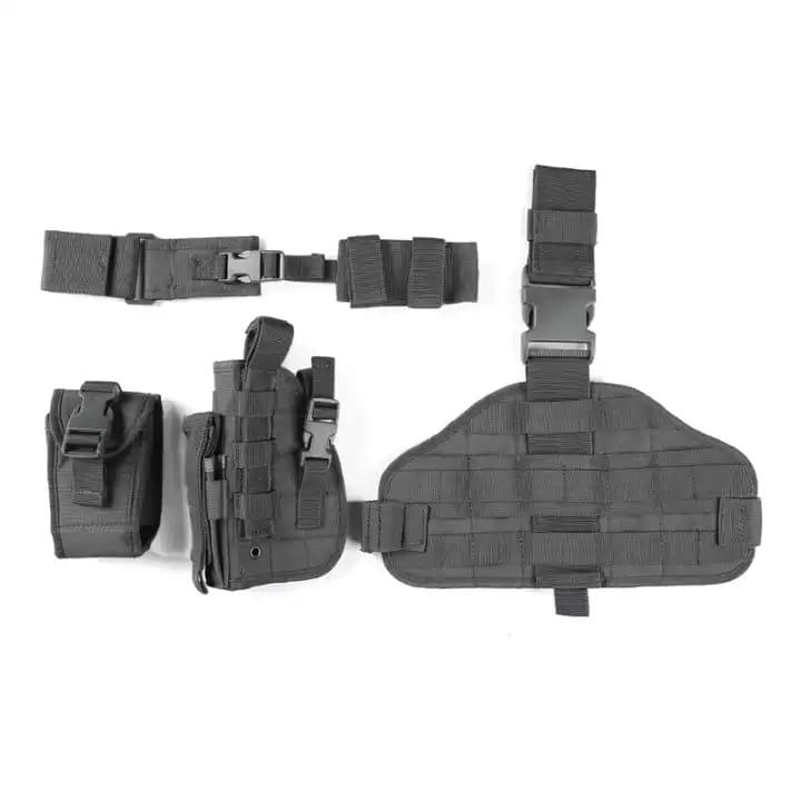 MOLLE DROPLEG PLATFORM W/ POUCHES - BLACK - NeonSales South Africa