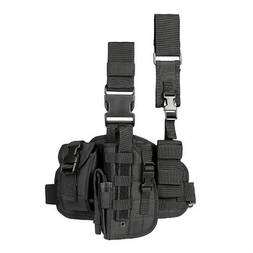 MOLLE DROPLEG PLATFORM W/ POUCHES - BLACK - NeonSales South Africa