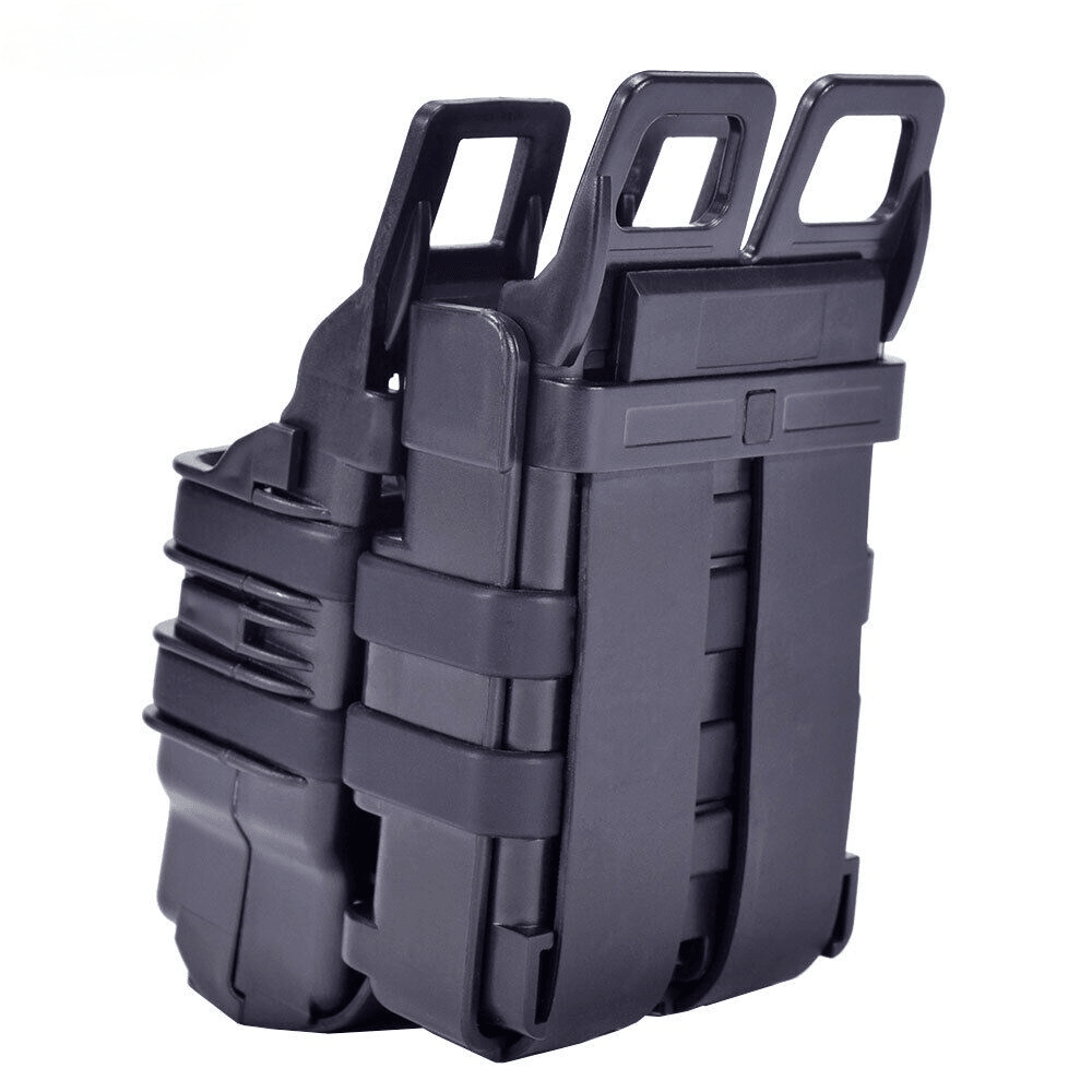 MOLLE RIFLE & DBL PISTOL HOLDER, HARDSHELL (BLK) - NeonSales {{ shop.shopifyCountryName }}