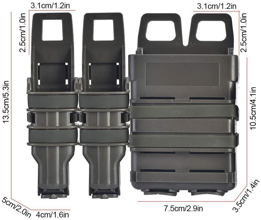 MOLLE RIFLE & DBL PISTOL HOLDER, HARDSHELL (BLK) - NeonSales {{ shop.shopifyCountryName }}