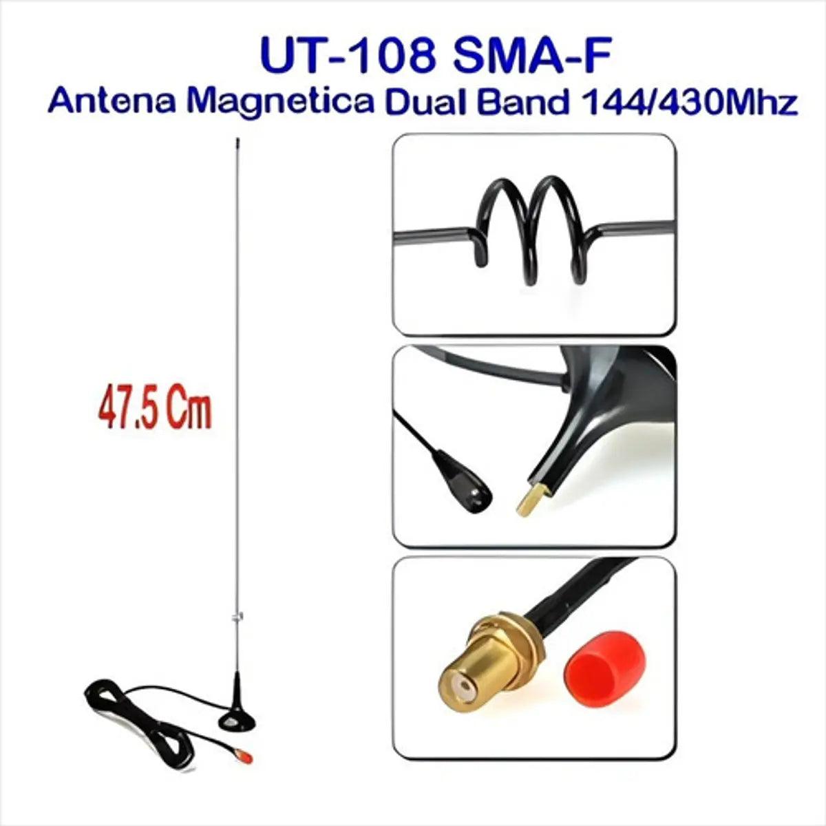 NAGOYA UT-108UV MAGNETIC BASE CAR AERIAL (SMA-M) - NeonSales {{ shop.shopifyCountryName }}
