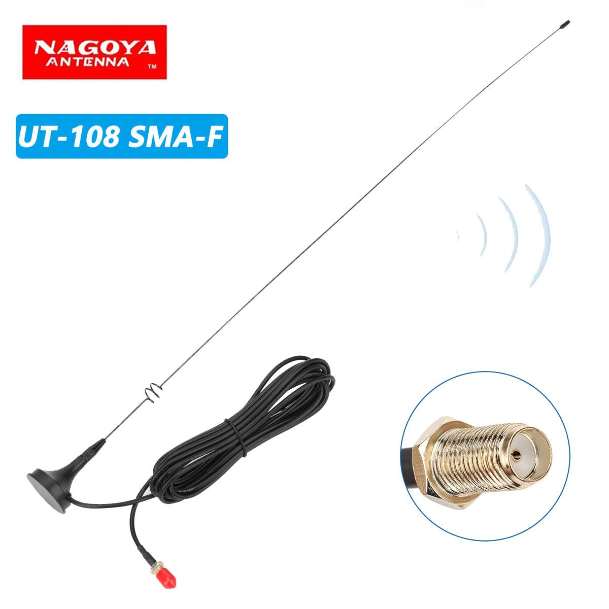 NAGOYA UT-108UV MAGNETIC BASE CAR AERIAL (SMA-M) - NeonSales South Africa