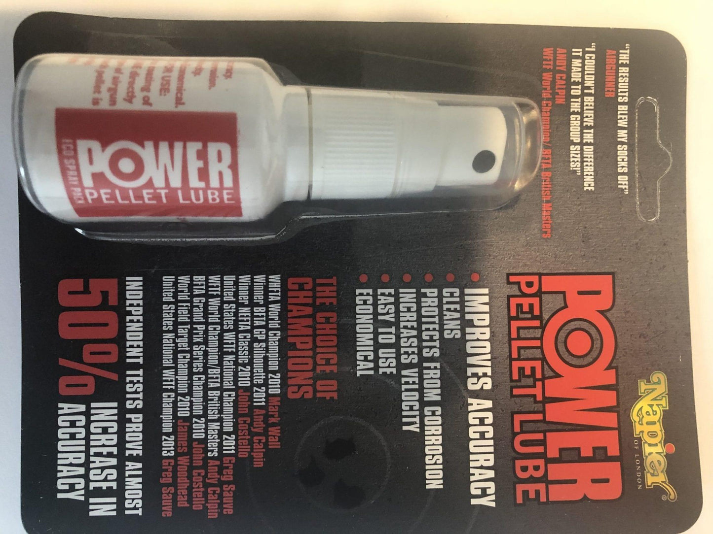 NAPIER POWER PELLET LUBE SPRAY, 25ML - NeonSales {{ shop.shopifyCountryName }}