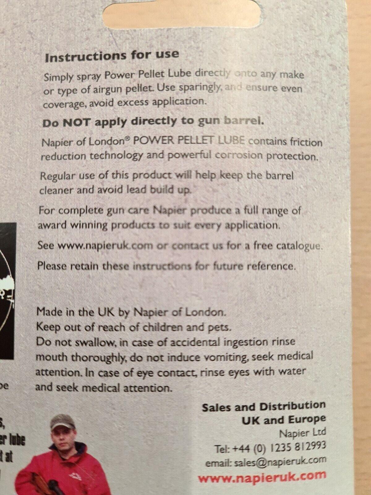 NAPIER POWER PELLET LUBE SPRAY, 25ML - NeonSales {{ shop.shopifyCountryName }}