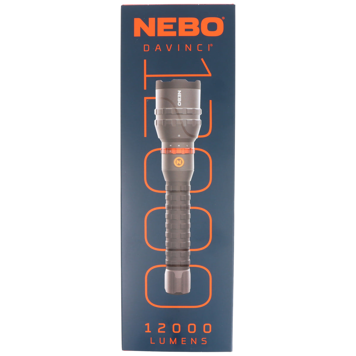 NEBO DaVinci 12000 rechargeable flashlight - retail packaging