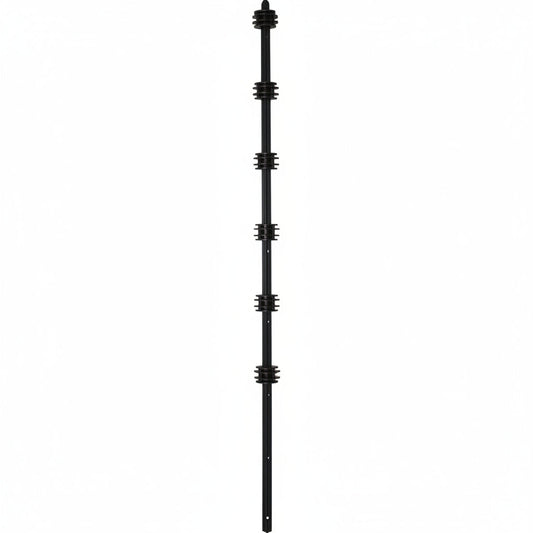 NEMTEK POLE 6W GALVANISED NAIL ON - BLACK