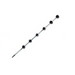 Nemtek ER-6GB six-wire round bar bracket, hot-dip galvanised with black insulator