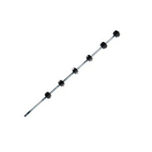 Nemtek ER-6GB six-wire round bar bracket, hot-dip galvanised with black insulator