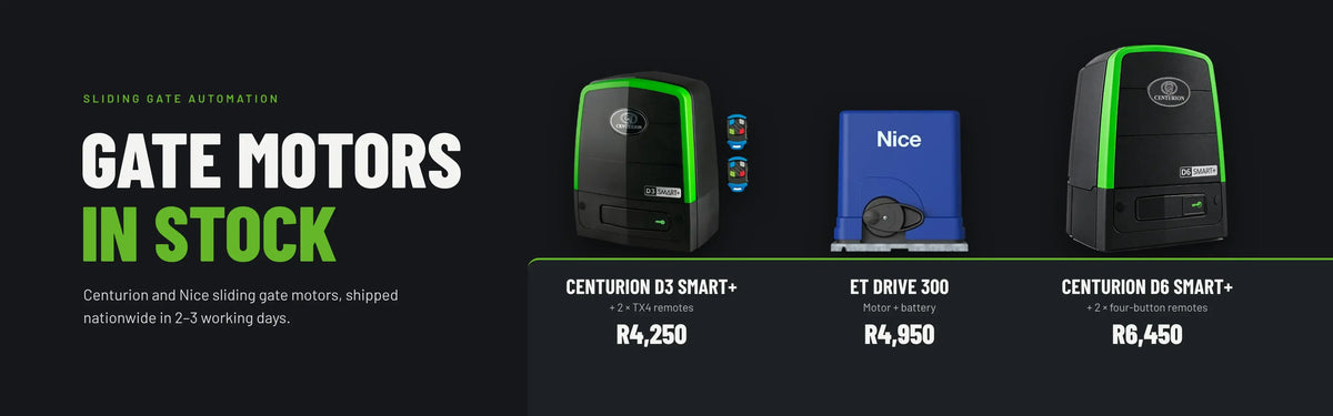 Centurion D3 Smart+, ET Drive 300 and Centurion D6 Smart+ sliding gate motors