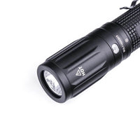 NEXTORCH E51C flashlight head and battery indicator detail