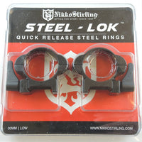 NIKKO STIRLING STEEL-LOK RINGS, 30MM LOW PICATINNY - NeonSales {{ shop.shopifyCountryName }}
