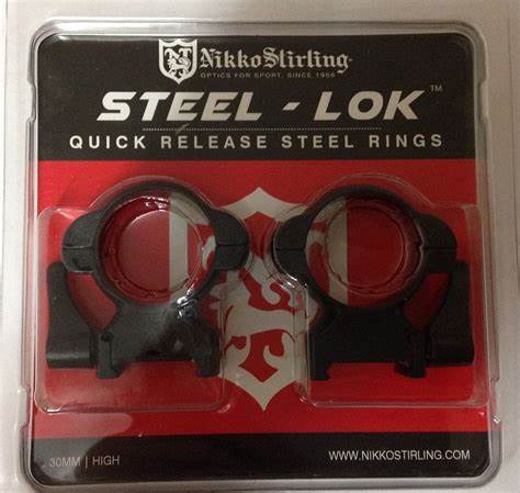 NIKKO STIRLING STEEL-LOK RINGS, 30MM MED PICATINNY - NeonSales {{ shop.shopifyCountryName }}