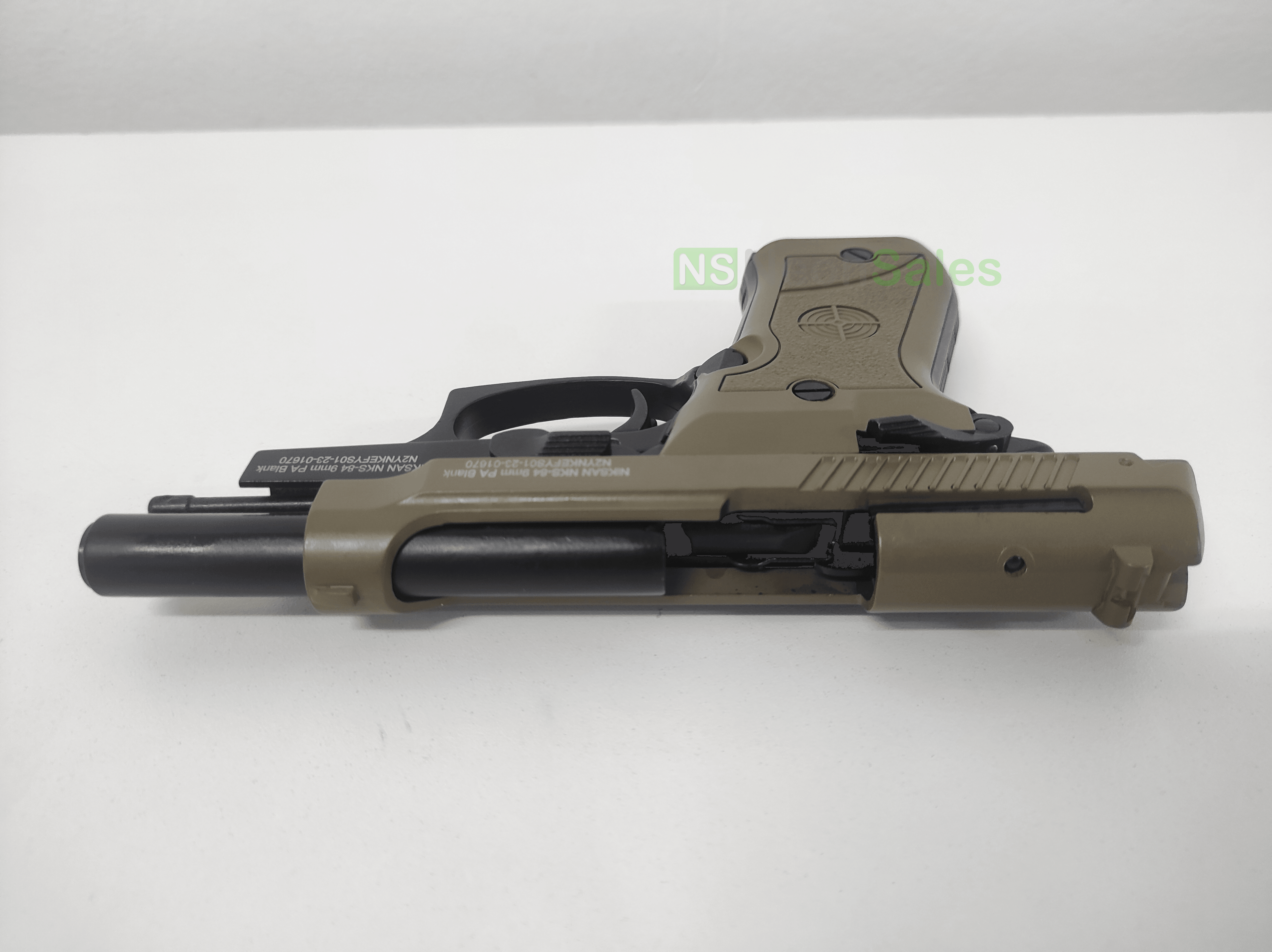 NIKSAN 84FS BLANK GUN - FDE & BLACK (BP84) - NeonSales South Africa