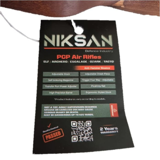 NIKSAN ELF-W .22 PCP RIFLE - NeonSales {{ shop.shopifyCountryName }}