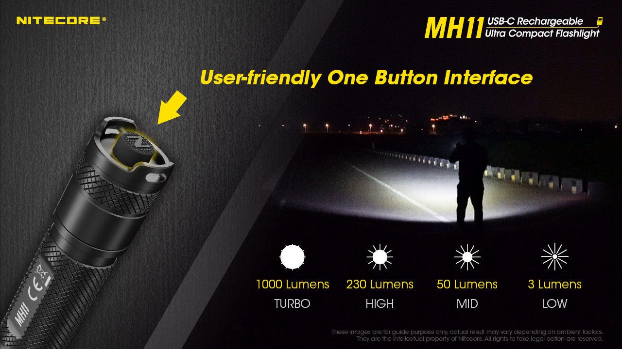 NITECORE MH11 1000 LM FLASHLIGHT, 18650 2600 MAH - NeonSales South Africa