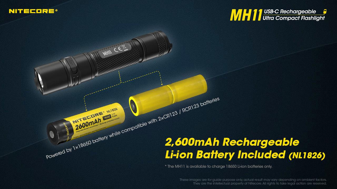 NITECORE MH11 1000 LM FLASHLIGHT, 18650 2600 MAH - NeonSales South Africa