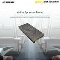 NITECORE NB1000 CARBON FIBRE 10,000 MAH POWERBANK - NeonSales {{ shop.shopifyCountryName }}