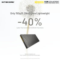 NITECORE NB1000 CARBON FIBRE 10,000 MAH POWERBANK - NeonSales {{ shop.shopifyCountryName }}