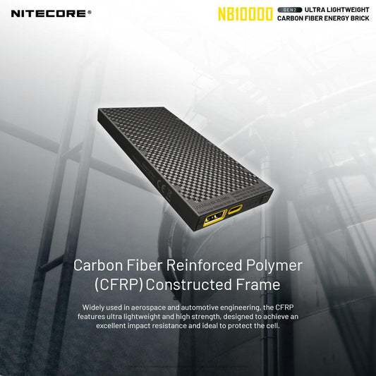 NITECORE NB1000 CARBON FIBRE 10,000 MAH POWERBANK - NeonSales {{ shop.shopifyCountryName }}