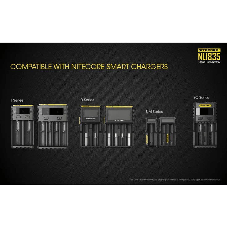 NITECORE NL1835 - 18650 LI-ION BATTERY, 3500MAH - NeonSales {{ shop.shopifyCountryName }}