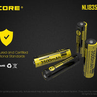 NITECORE NL1835R RECHARGE 3.7V BATTERY 3500MAH USB - NeonSales {{ shop.shopifyCountryName }}