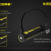 NITECORE NL1835R RECHARGE 3.7V BATTERY 3500MAH USB - NeonSales {{ shop.shopifyCountryName }}