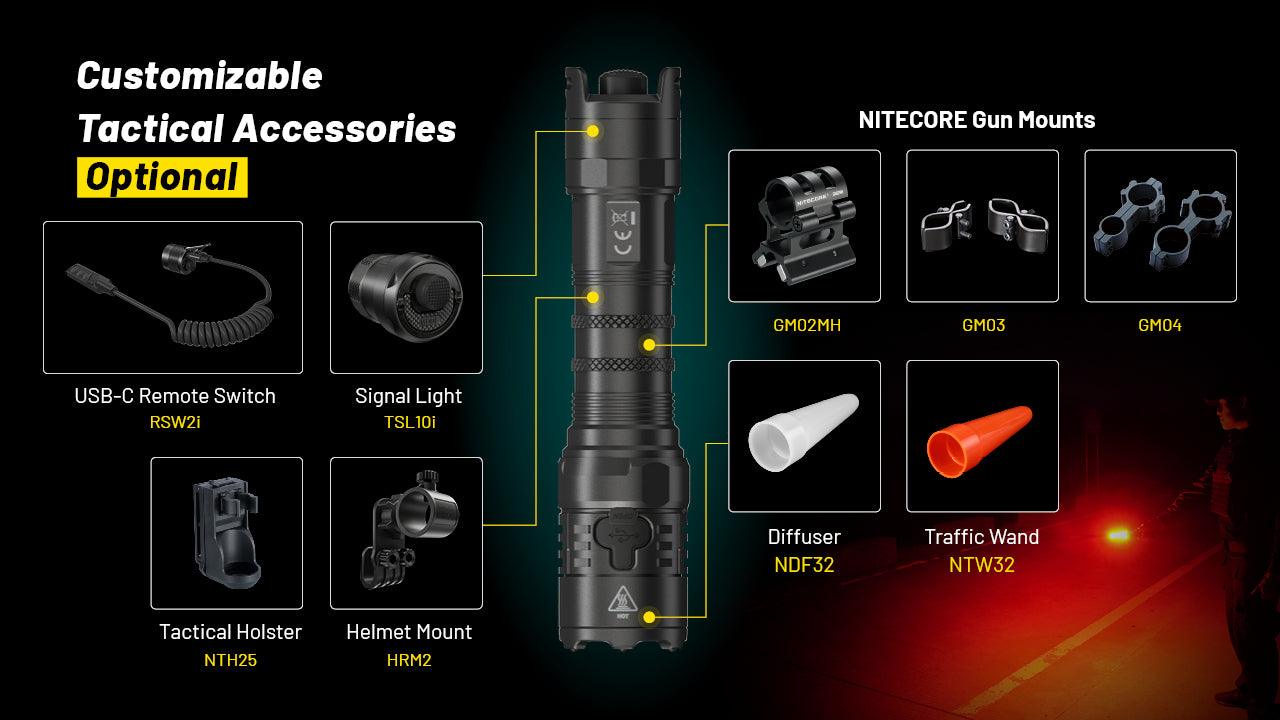 NITECORE P23I LONG RANGE 21700 TACTICAL FLASHLIGHT - NeonSales South Africa