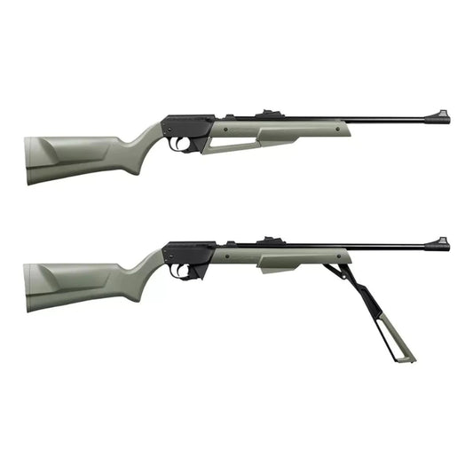 Nova Vista Cactus SF1-M177 air rifle shown closed and with pump lever open