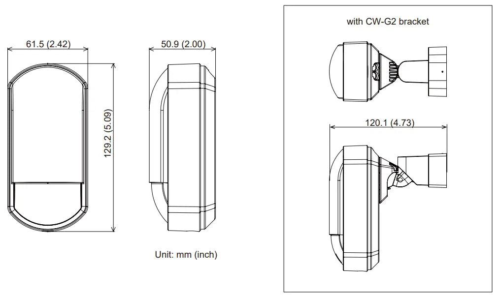 OPTEX FLIPX DT WIRED INDOOR PIR WITH BRACKET - NeonSales South Africa