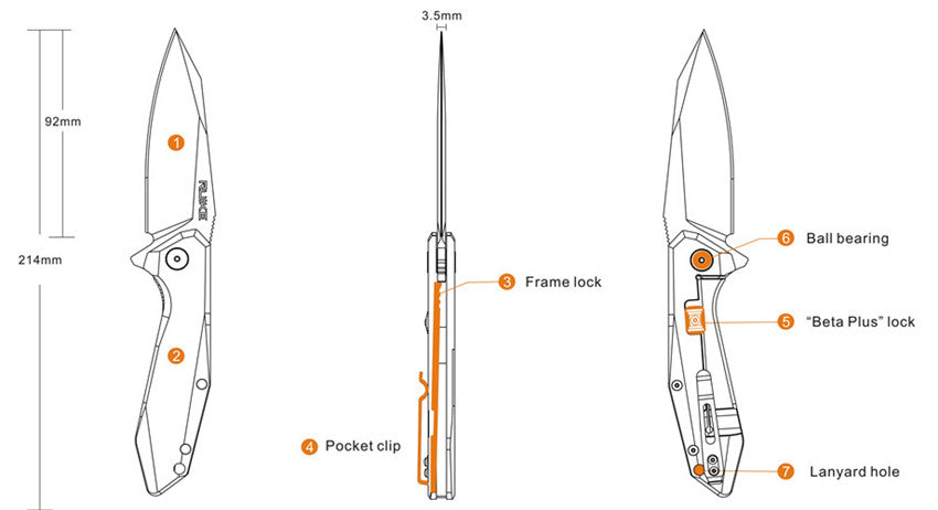 RUIKE KNIFE P135-SF