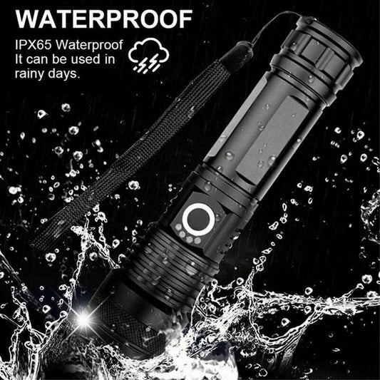 P50 FLASHLIGHT (26650 BATTERY) USB RECHARGEABLE - NeonSales {{ shop.shopifyCountryName }}
