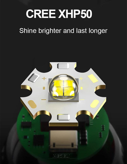P50 FLASHLIGHT (26650 BATTERY) USB RECHARGEABLE - NeonSales {{ shop.shopifyCountryName }}