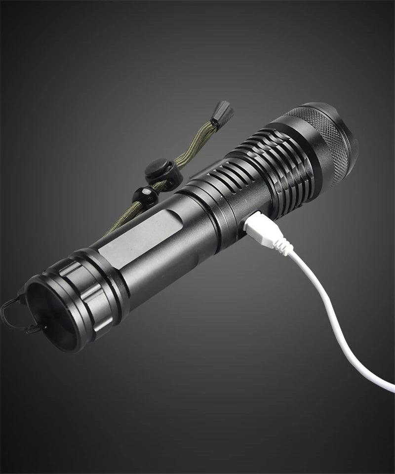 P50 FLASHLIGHT (26650 BATTERY) USB RECHARGEABLE - NeonSales South Africa