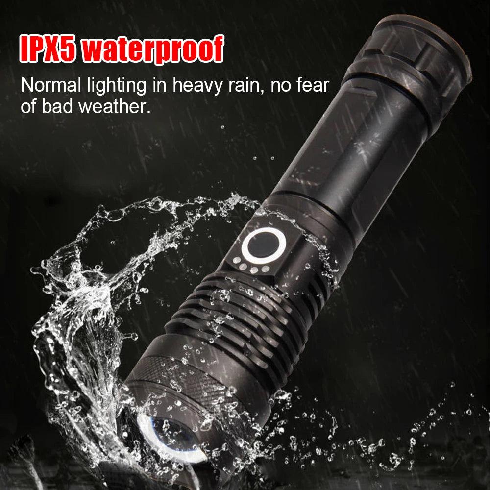 P50 FLASHLIGHT (26650 BATTERY) USB RECHARGEABLE - NeonSales South Africa