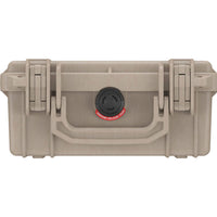 Pelican 1150 Protector Case Desert Tan front view with handle and latches