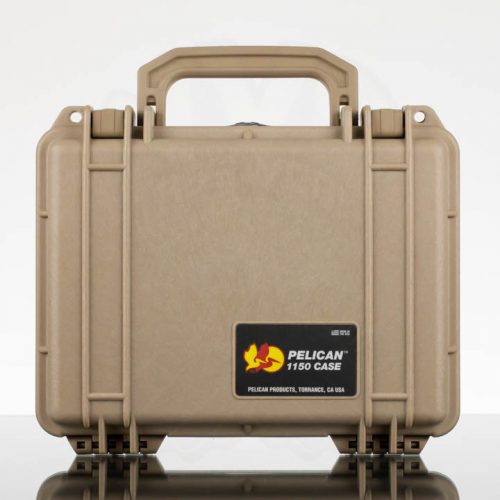 Pelican 1150 Protector Case Desert Tan upright exterior view