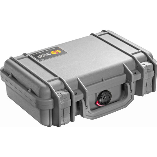 Pelican 1170 Protector Case Silver angled closed exterior view
