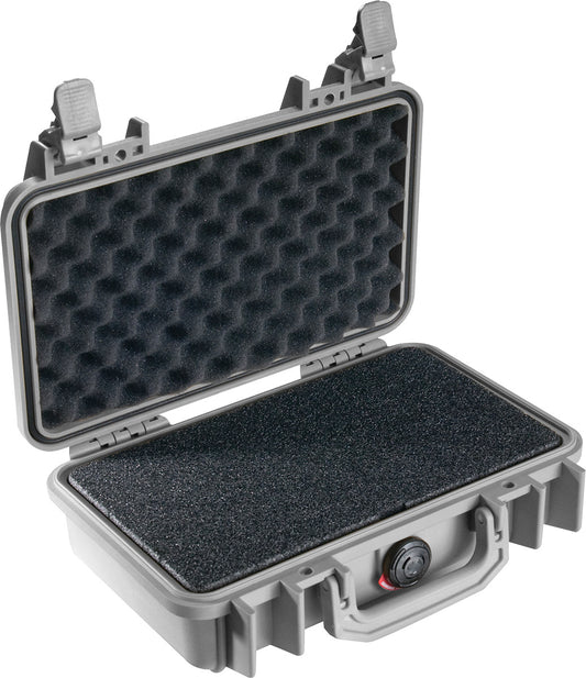 Pelican 1170 Protector Case Silver open with foam