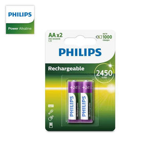 PHILIPS RECHARGEABLE AA BATTERY 2'S NIMH - 2450MAH - NeonSales South Africa