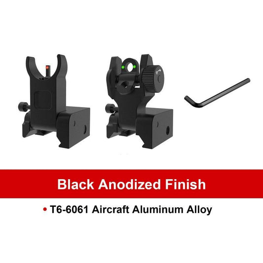 PICATINNY-MOUNTED B.U.I.S W/ FIBRE OPTIC INSETS - NeonSales {{ shop.shopifyCountryName }}