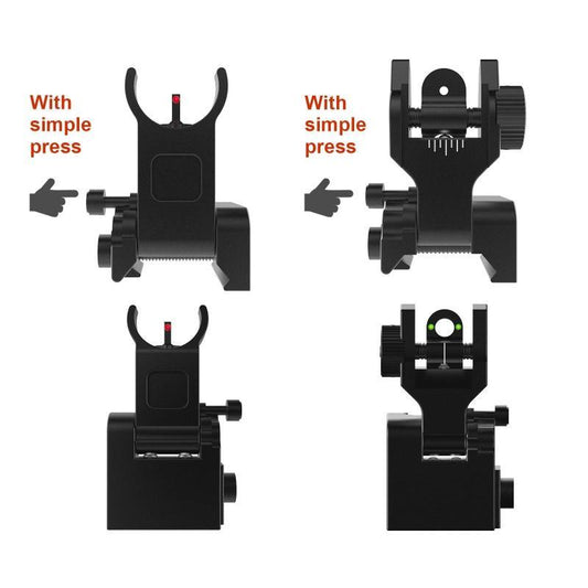 PICATINNY-MOUNTED B.U.I.S W/ FIBRE OPTIC INSETS - NeonSales {{ shop.shopifyCountryName }}