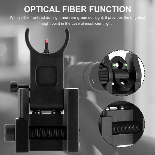 PICATINNY-MOUNTED B.U.I.S W/ FIBRE OPTIC INSETS - NeonSales {{ shop.shopifyCountryName }}