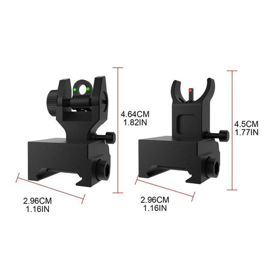 PICATINNY-MOUNTED B.U.I.S W/ FIBRE OPTIC INSETS - NeonSales {{ shop.shopifyCountryName }}