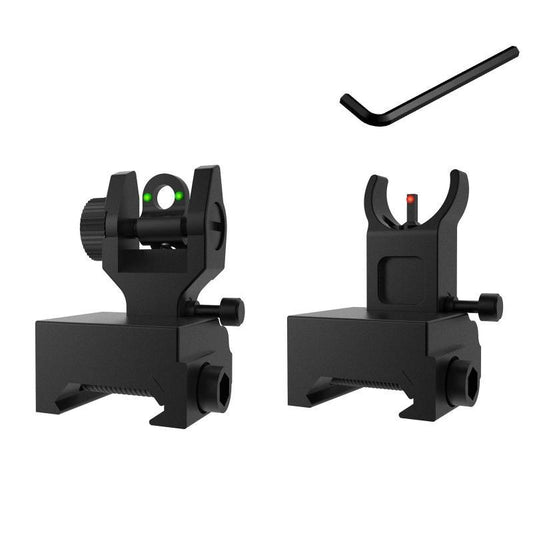 PICATINNY-MOUNTED B.U.I.S W/ FIBRE OPTIC INSETS - NeonSales {{ shop.shopifyCountryName }}